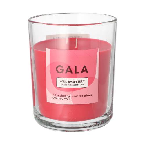 6 x "GALA" Duftkerze im Glas Ø 10,5 cm · 12,4 cm weinrot - Wild Raspberry "Tokio Large"