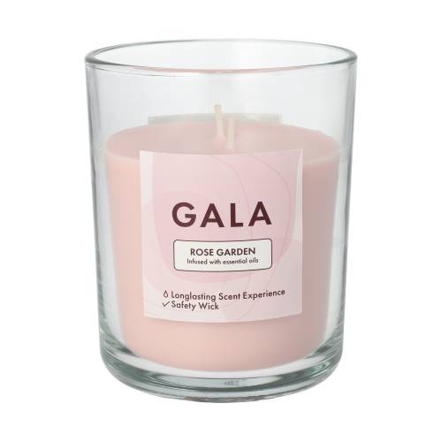 6 x "GALA" Duftkerze im Glas Ø 10,5 cm · 12,4 cm rose - Rose Garden "Tokio Large"