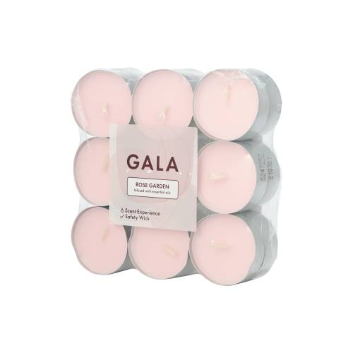 10 x 18 "GALA" Duftlichte Ø 37,5 mm · 16,6 mm rose - Rose Garden