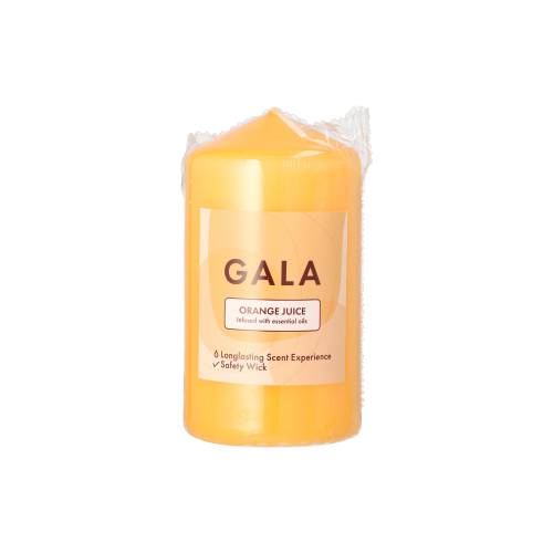 6 x "GALA" Duft-Stumpenkerze Ø 58 mm · 110 mm orange - Orange Juice