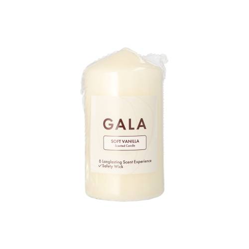 6 x "GALA" Duft-Stumpenkerze Ø 58 mm · 110 mm creme - Soft Vanilla