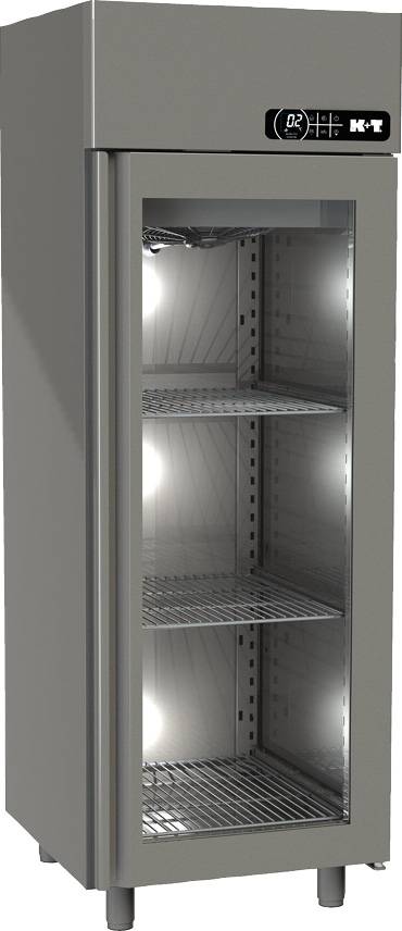 K+T Umluftkühlschrank GN 2/1, mit Glastüre, steckerfertig