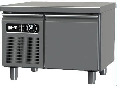 K+T Snacktiefkühltisch GN 1/1, Korpushöhe 475 mm, abgekantete Arbeitsplatte, 1 Abteil, steckerfertig