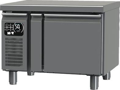 K+T Snacktiefkühltisch GN 1/1, Korpushöhe 475 mm, abgekantete Arbeitsplatte, 1 Abteil, Zentralkühlung