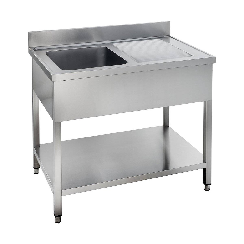 Spültisch Basic 12x7 mit 1 Becken links