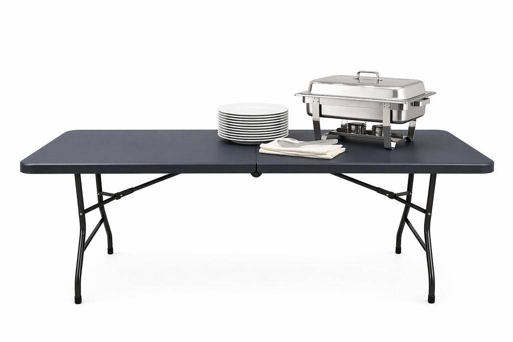 Klapptisch - 1.800 x 740 x 740 mm - Schwarz