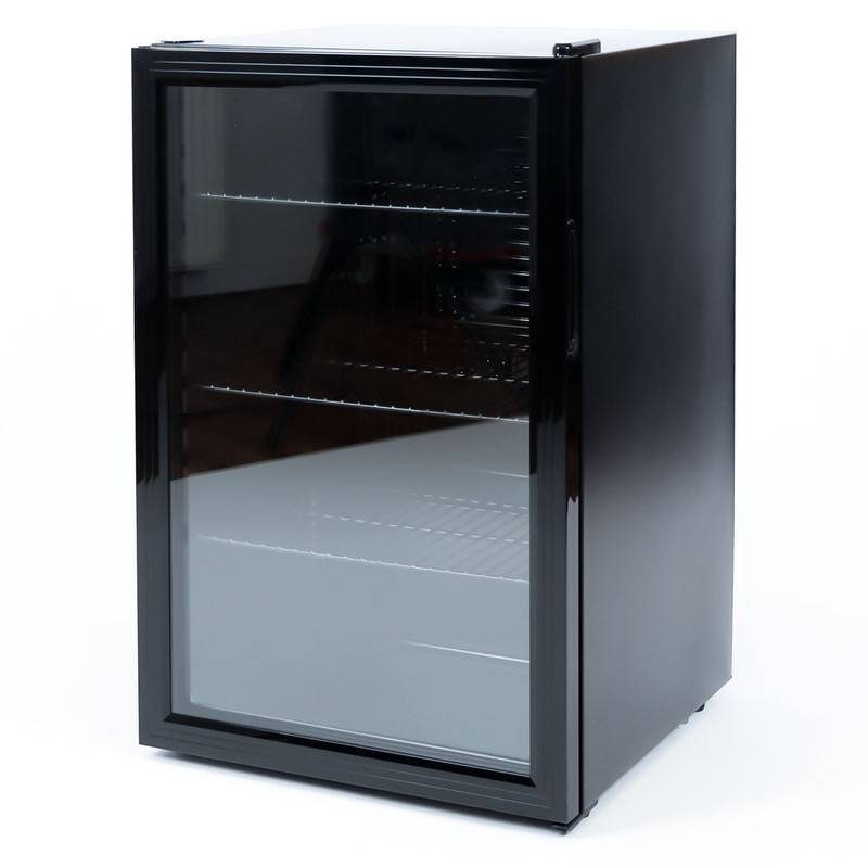 Getränkekühlschrank mit Glastür – 115 L – schwarz