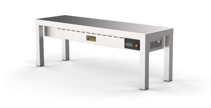 Aufsatzbord Keramisch aus Edelstahl, 250 W, 1000 x 300 x 350 mm
