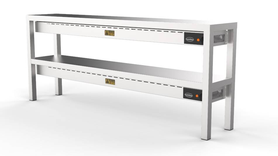 Aufsatzbord Keramisch aus Edelstahl, 250 W, 1800 x 300 x 650 mm
