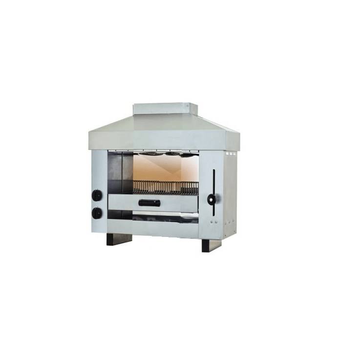 Salamander Gas 2 aus Edelstahl, 650 x 500 x 720 mm