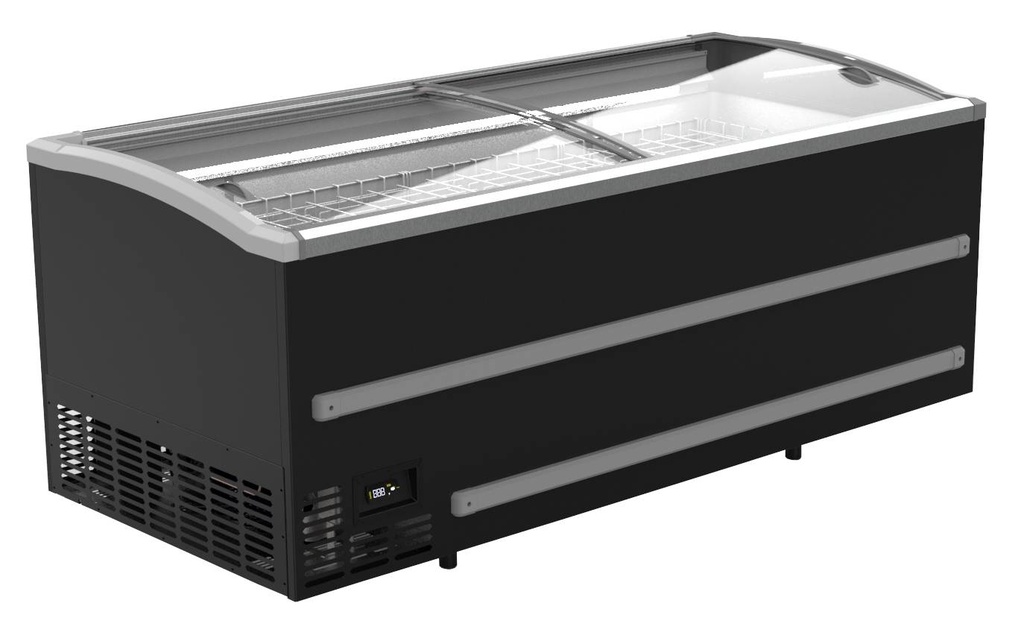 Supermarkt Tiefkühltruhe, 2124 x 952 x 894 mm, schwarz