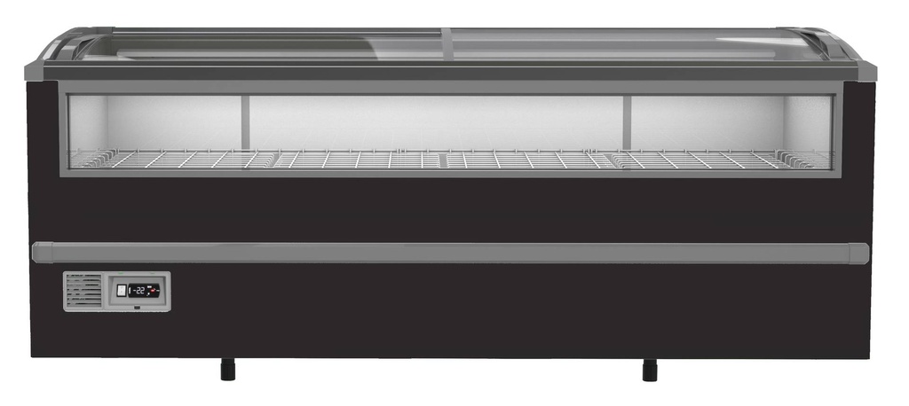Supermarkt Tiefkühltruhe, 2124 x 952 x 894 mm, schwarz