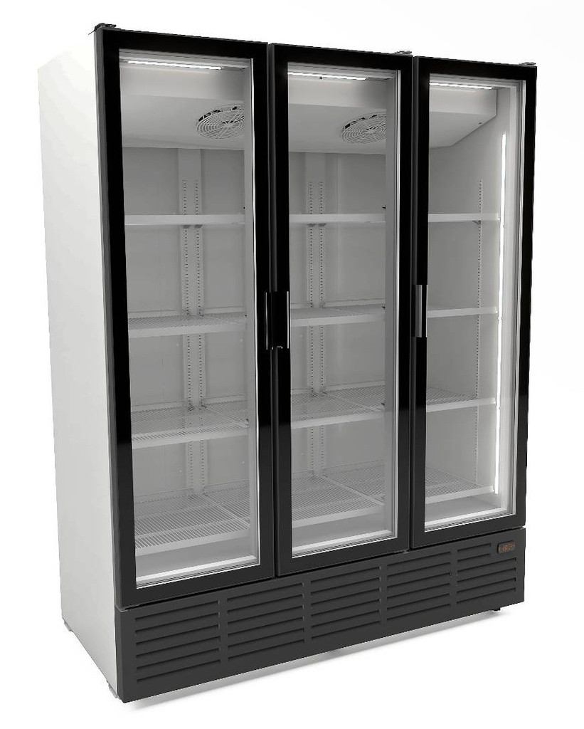 Kühlschrank 3 Glastüren, 1620 x 740 x 2077 mm, weiß