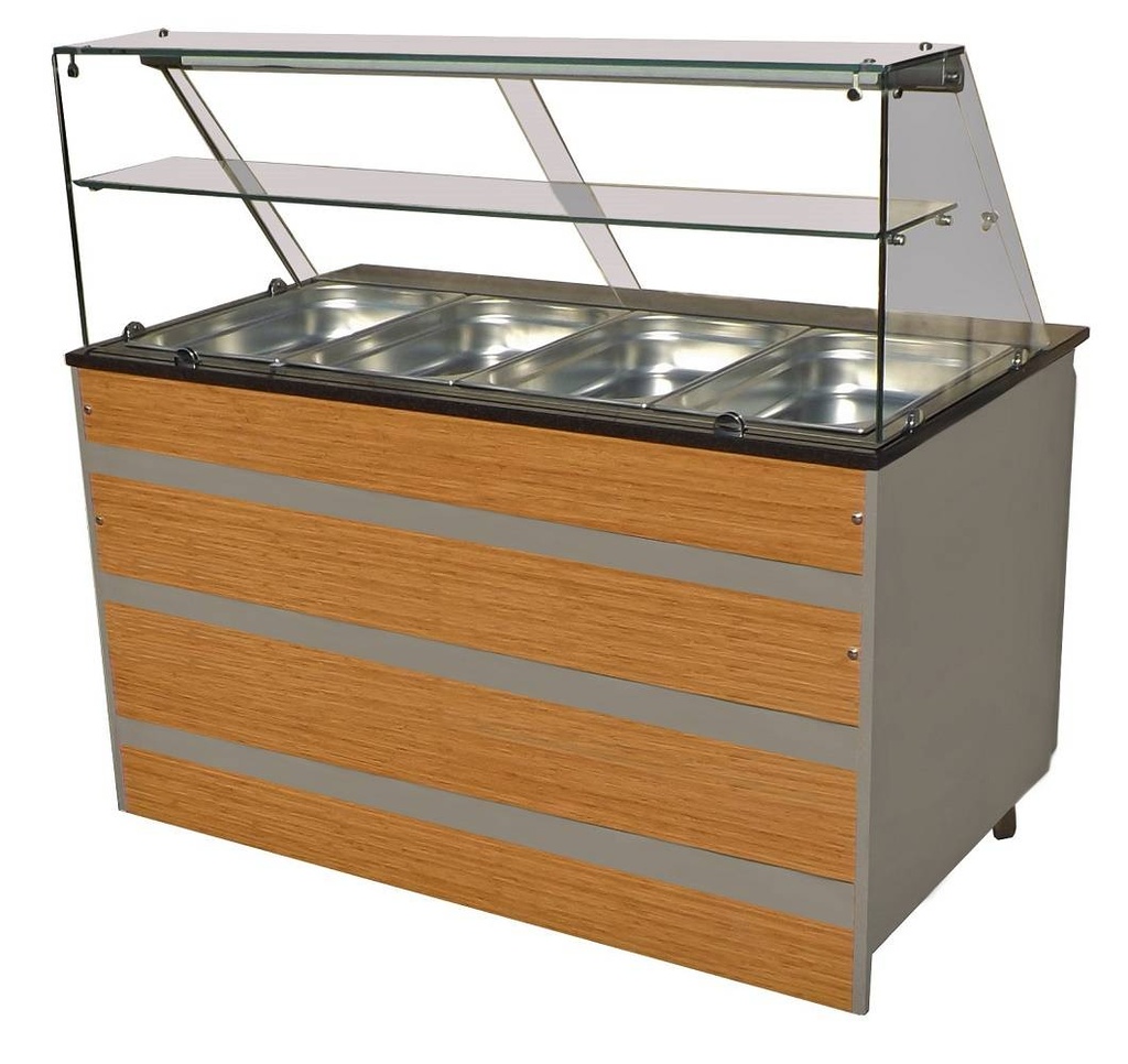 Gekühltes Büffet GN 4/1, 1400 x 800 x 850 mm, braun