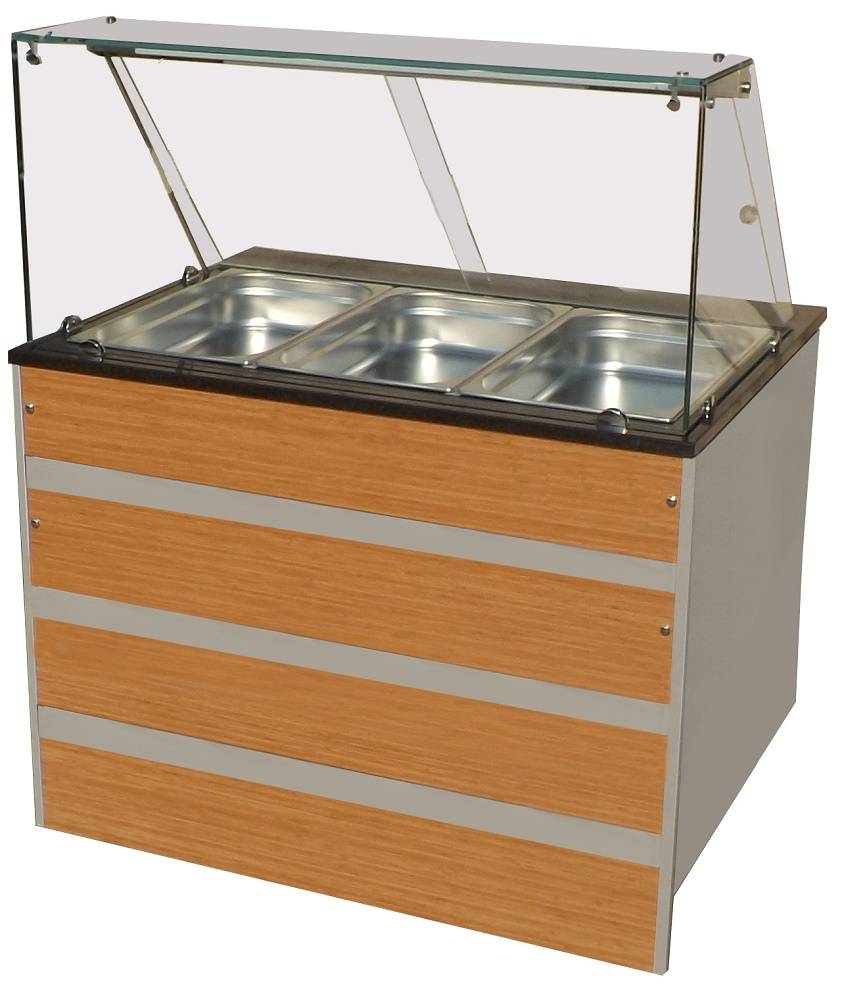 Heißes Büffet GN 3/1, 1070 x 800 x 850 mm, braun