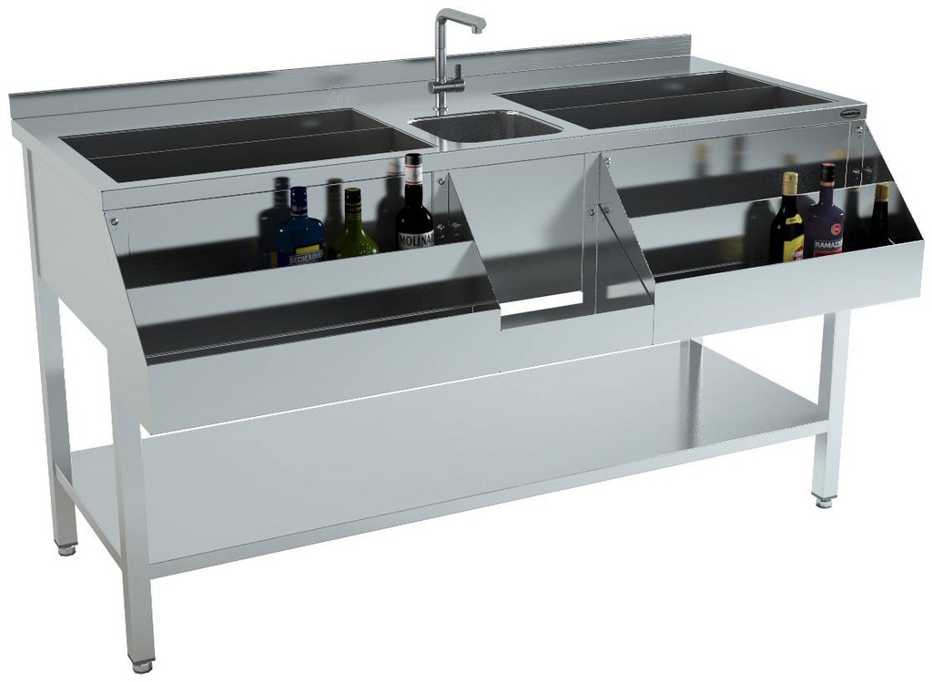 Cocktail-Bar-Station 1600, 1600 x 740 x 900 mm