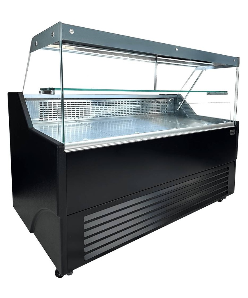 Kühlvitrine Wesley 1.5, schwarz / edelstahl
