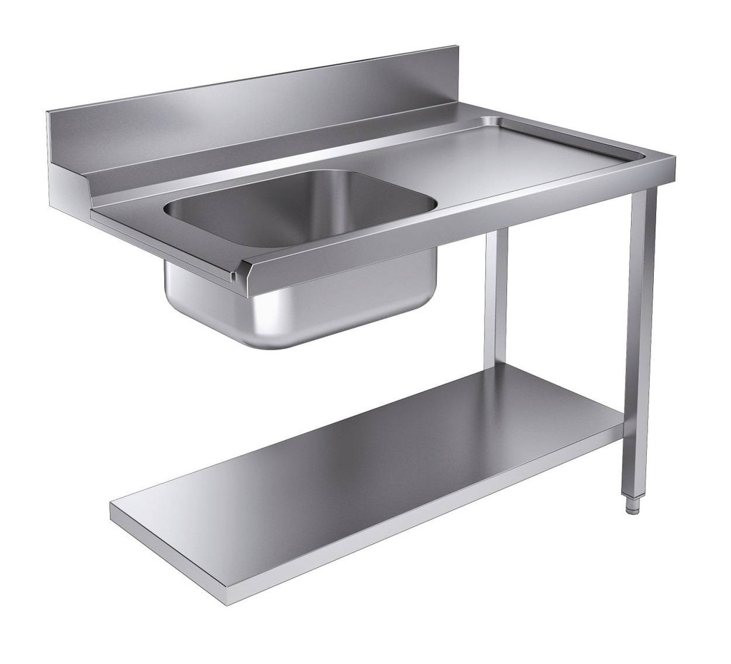 Zulauftisch Grundboden 1200 Rechts für 7280.0045-0046, 1200 x 750 x 900 mm