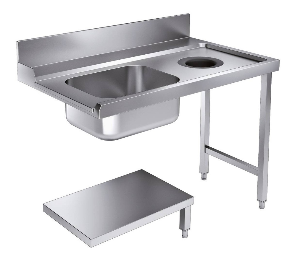 Zulauftisch Grundboden für 7280.0045-0046 rechts, 1200 x 750 x 900 mm