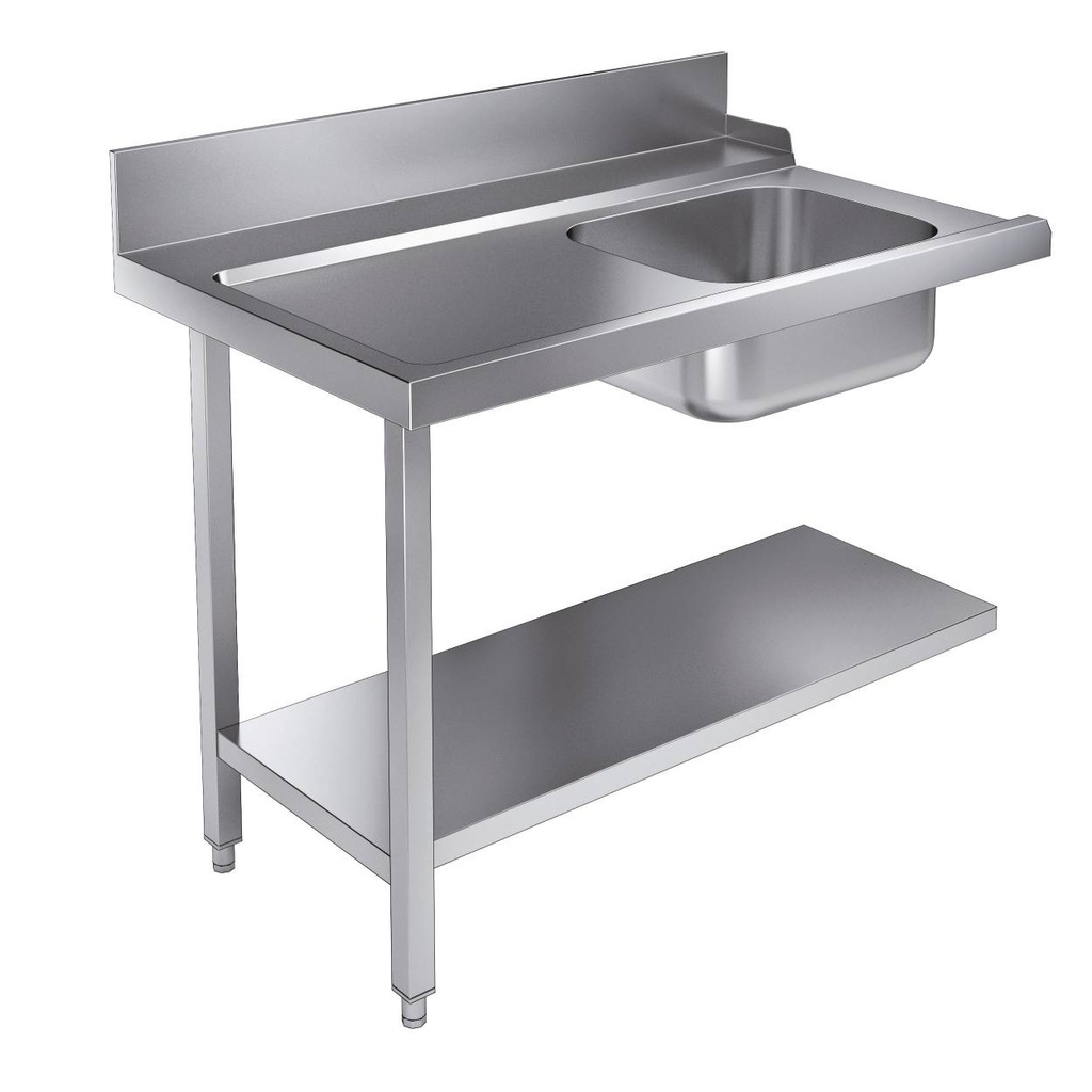 Zulauftisch Grundboden 1200 Links für 7082.0070, 1200 x 800 x 900 mm