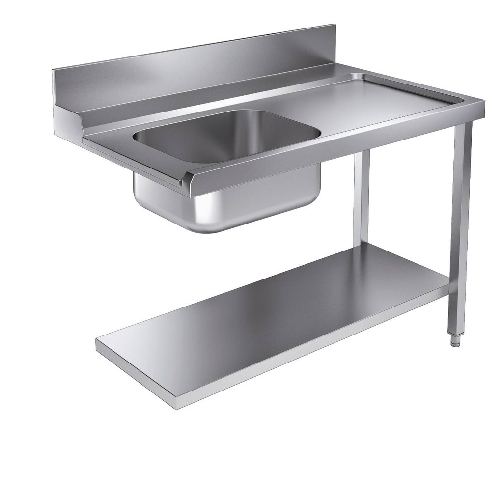 Zulauftisch Grundboden 1200 Rechts für 7082.0070, 1200 x 800 x 900 mm