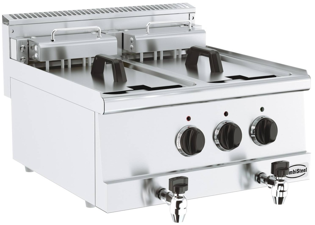 Base 600 Elektro Friteusen, 2 x 10 L, 600 x 600 x 300 mm