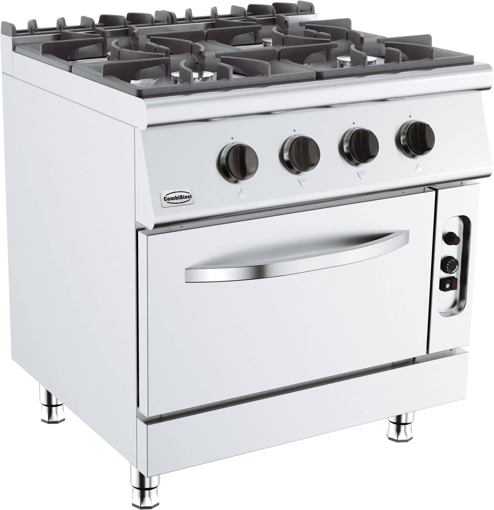 Base 700 Gasherd 4 Brenner mit Gasbackofen, 800 x 700 x 900 mm