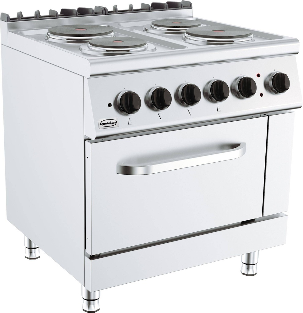 Base 700 Elektroherd 4 Platten mit Backofen, 800 x 700 x 900 mm