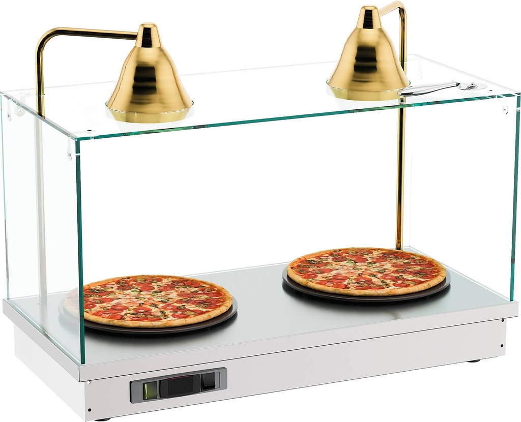 Einbauheizplatte mit 2 Wärmelampe, 900 x 440 x 700 mm