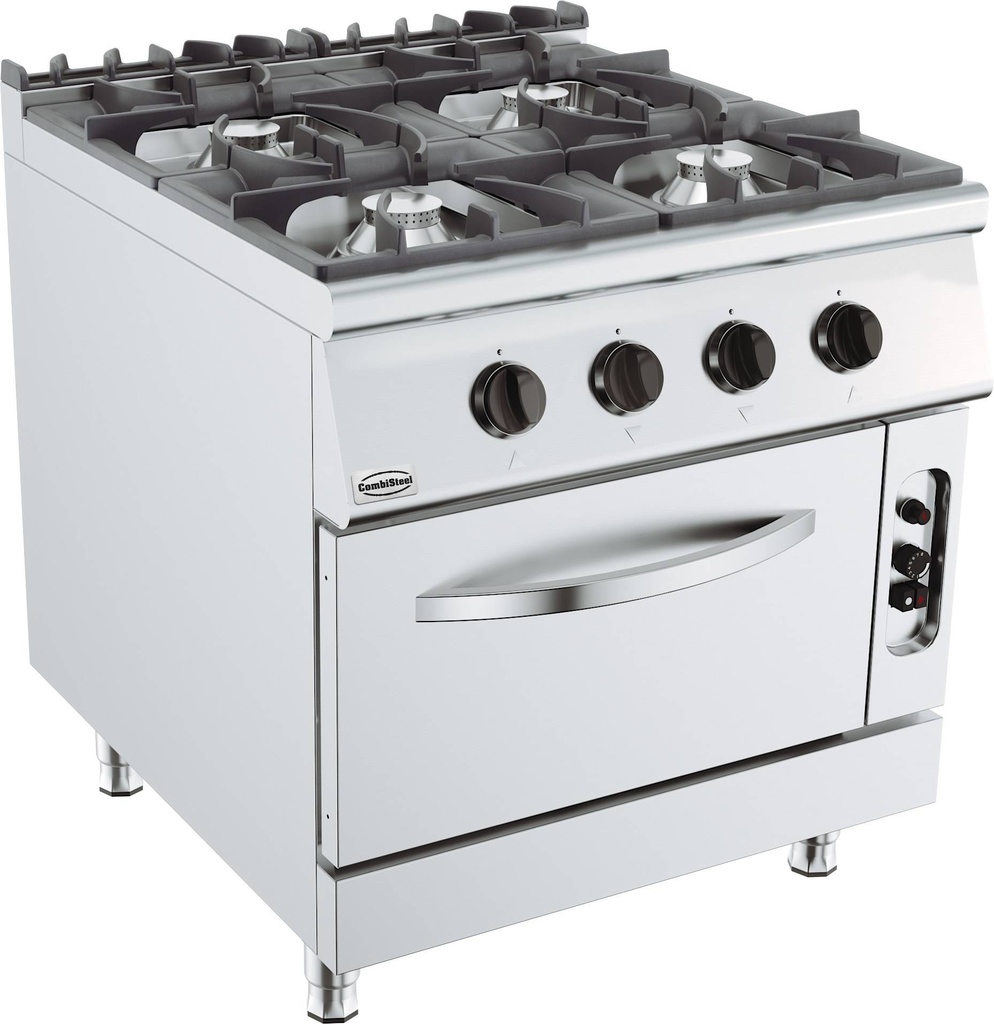 Base 900 Gasherd 4 Brenner mit Gasbackofen, 800 x 900 x 900 mm