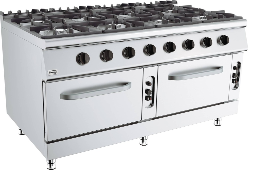 Base 900 Gasherd 8 Brenner, 1600 x 900 x 900 mm