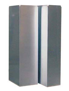 Viereckiges Abflussrohr 400 aus Aluminium, 400 x 400 mm