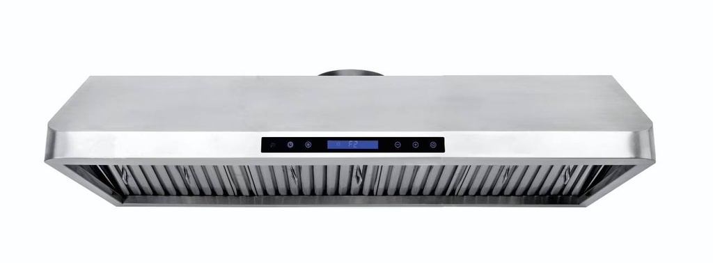 Wandhaube 1200 aus Edelstahl, 1200 x 560 x 250 mm