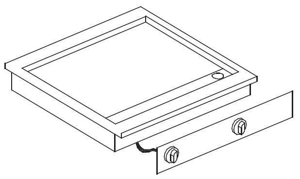 Elektro Grillplatte Chrom, 625 x 600 x 181 mm