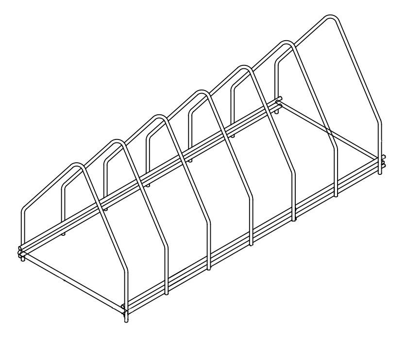 Backformen Einsatz 6 aus Edelstahl, 630 x 260 x 240 mm