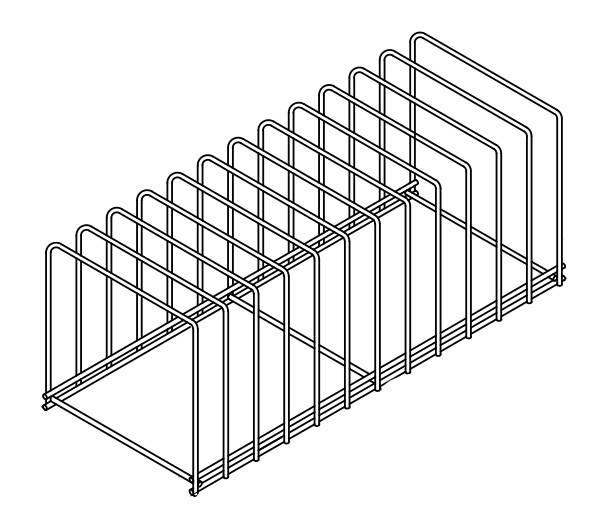 Backformen Einsatz 12 aus Edelstahl, 630 x 260 x 250 mm