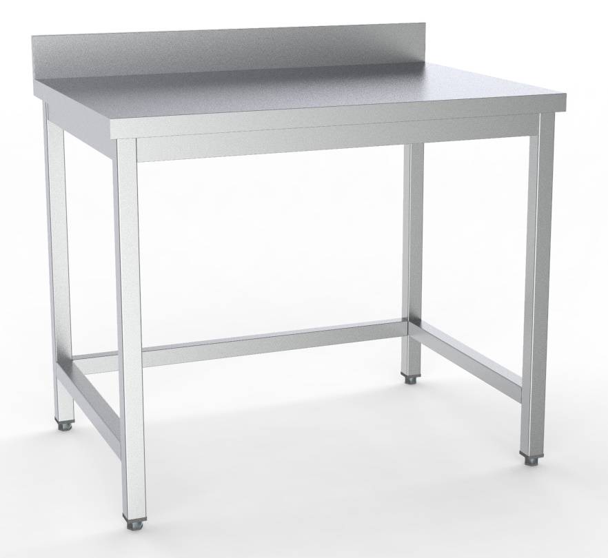 700 Arbeitstisch mit Unterbau aus Edelstahl, 2000 x 700 x 850 mm