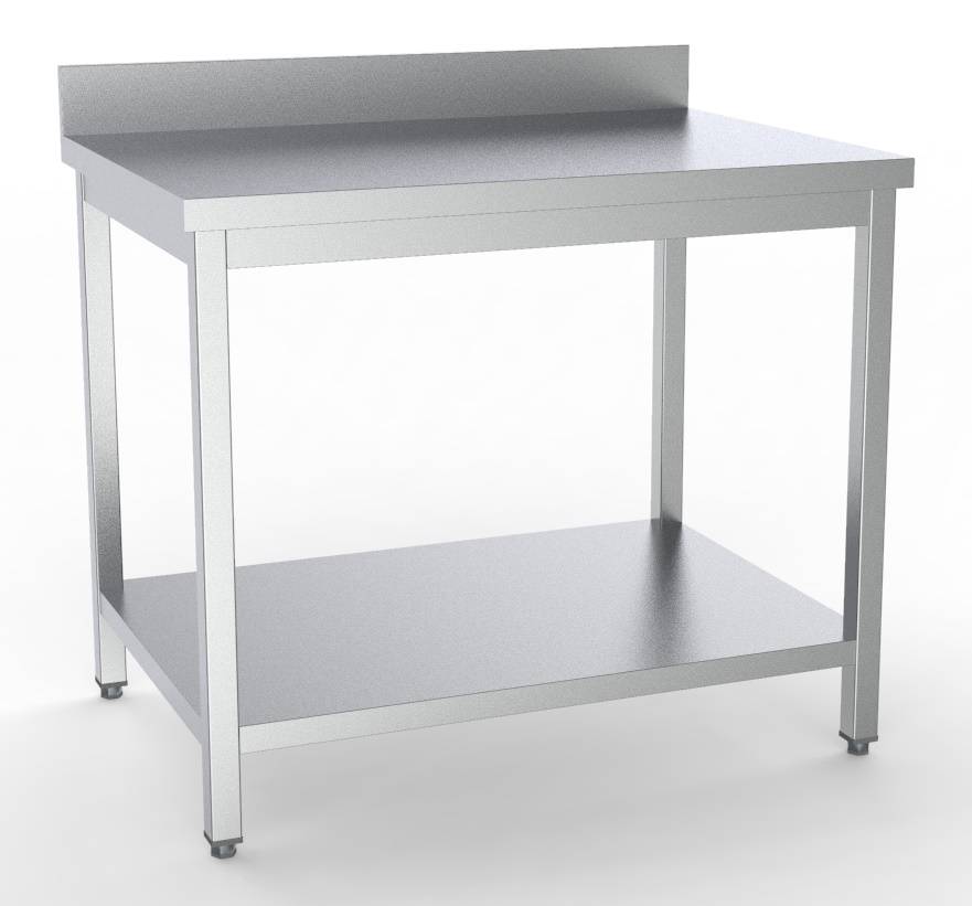 600 Arbeitstisch mit Grundboden aus Edelstahl, 2000 x 600 x 850 mm