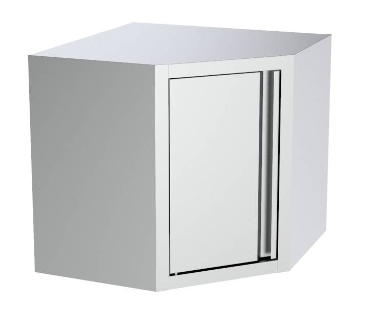 700 Wandschrank Ecke aus Edelstahl, 700 x 700 x 660 mm