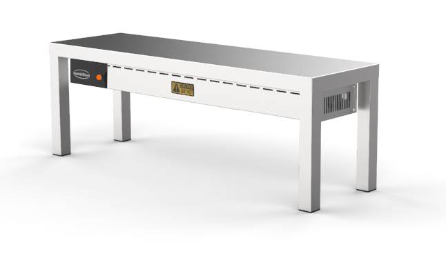 Aufsatzbord Keramisch aus Edelstahl, 250 W, 1400 x 300 x 350 mm