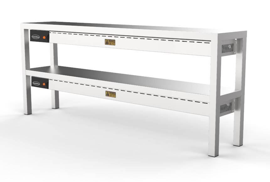 Aufsatzbord Keramisch aus Edelstahl, 250 W, 2000 x 300 x 650 mm
