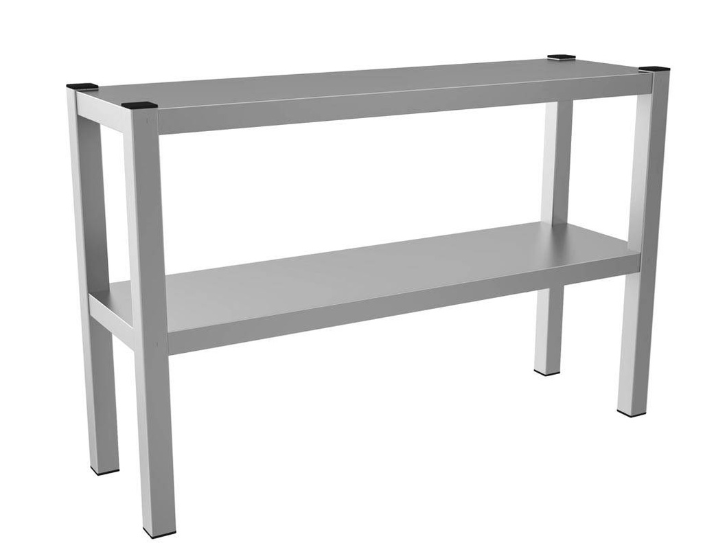 Aufsatzbord 2 Stufig aus Edelstahl, 2000 x 300 x 650 mm