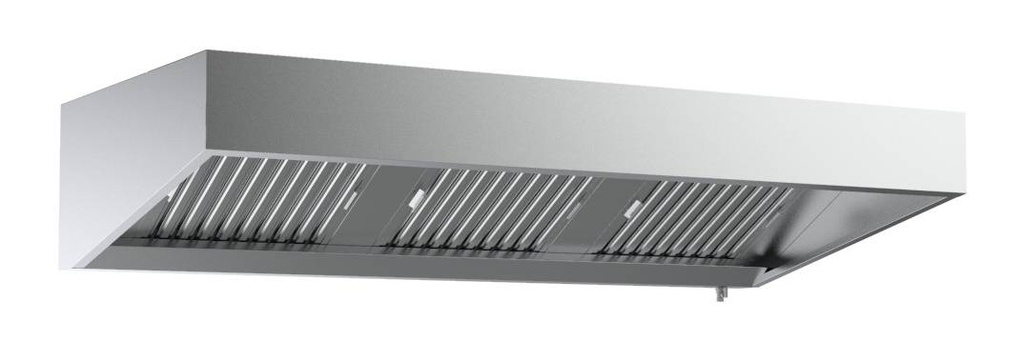 1100 Wandhauben 1200 aus Edelstahl, 1200 x 1100 x 400 mm