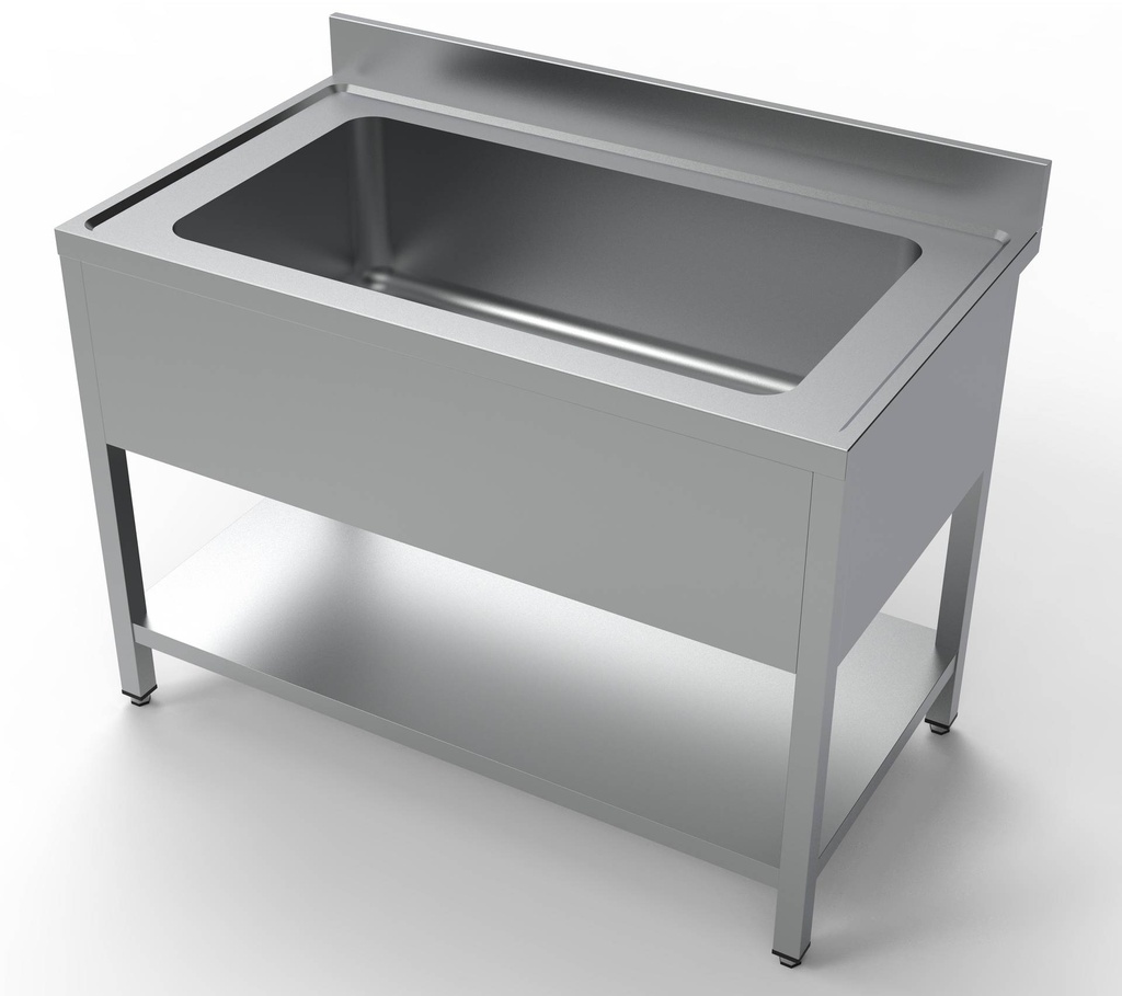 Spültisch 1200 aus Edelstahl, 1200 x 700 x 850 mm