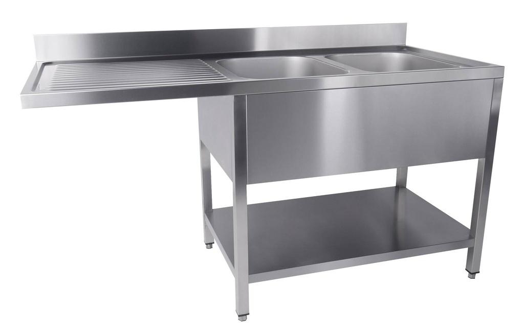 700 Spültisch Grundboden rechts, 1600 x 700 x 850 mm