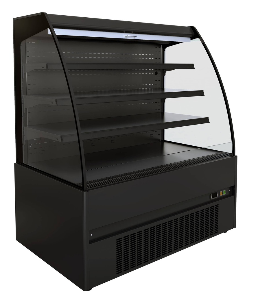Kühlvitrine Noah 1.3, 1310 x 665 x 1500 mm, schwarz