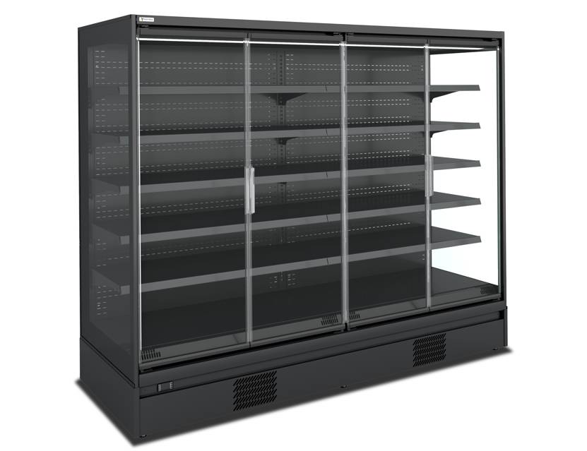 Wandkühlung Mike, 2560 x 865 x 2000 mm, 1560 L, schwarz