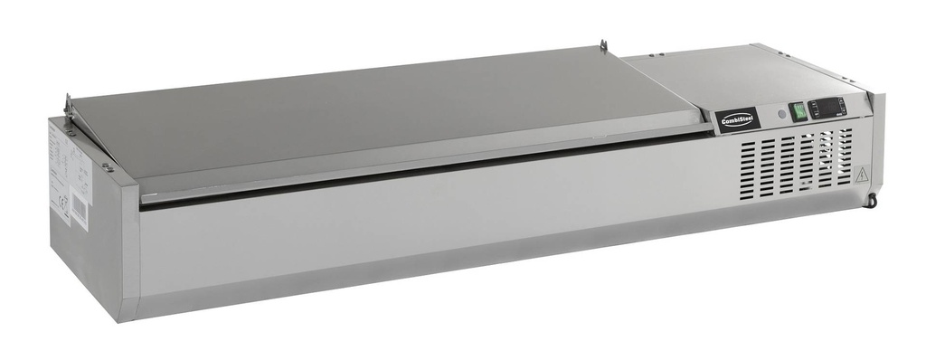 Aufsatzvitrine Deckel aus Edelstahl, 2000 x 335 x 225 mm