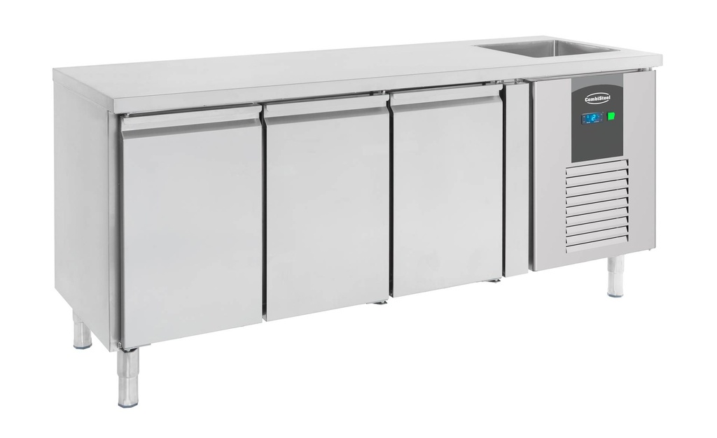 700 Kühltisch aus Edelstahl, 2020 x 700 x 960 mm