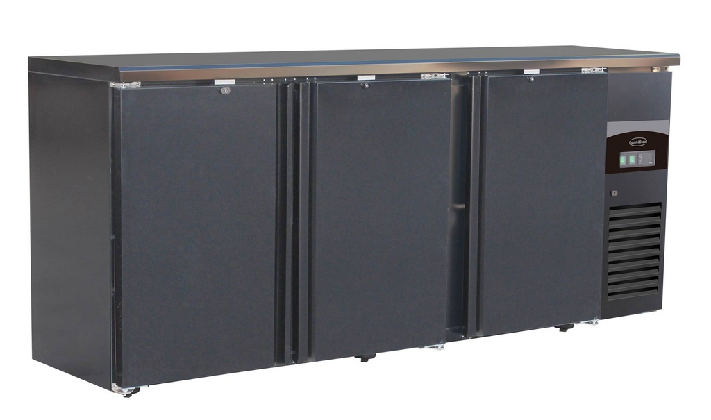 Barkühler 3 Türen, 2002 x 513 x 860 mm, schwarz